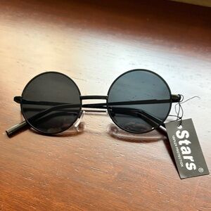 NEW Stars Round Metal Sunglasses Lennon-inspired metal frame smoky lenses 100UV